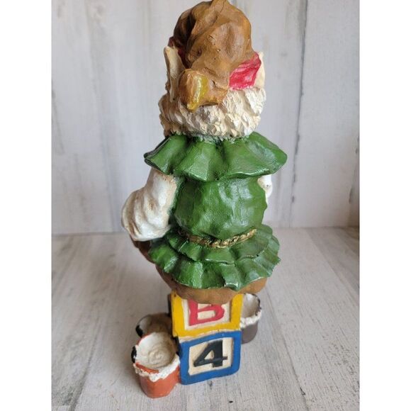 Rustic sitting toy making elf train painting Santa Helper Xmas figure - Picture 6 of 9